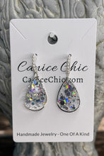 Load image into Gallery viewer, Diamond Dust Teardrop Earrings PCS1
