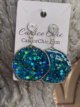 Load image into Gallery viewer, Blue Lagoon Earrings 2.5" TQS12