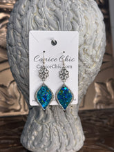 Load image into Gallery viewer, Ocean Jewel Earrings 2.75" TQS9