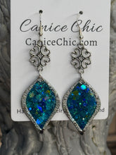 Load image into Gallery viewer, Ocean Jewel Earrings 2.75" TQS9