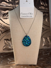 Load image into Gallery viewer, Blue Lagoon Teardrop Pendant Necklace TQSN18