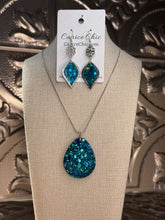 Load image into Gallery viewer, Blue Lagoon Teardrop Pendant Necklace TQSN18