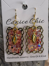 Load image into Gallery viewer, Blush Cowrie Shell Earrings 2.25" PKS11