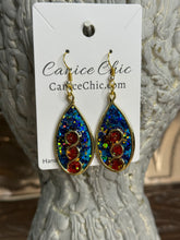 Load image into Gallery viewer, Red White & Blue Earrings Light Weight 2.5"; RWB15