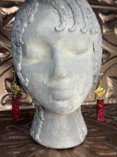 Load image into Gallery viewer, Gilded Raspberry Earrings 3.25" PKS5