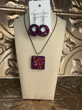 Load image into Gallery viewer, Firecracker Glitter Pendant Necklace RWBN1