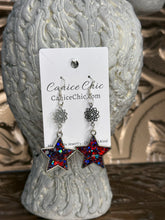 Load image into Gallery viewer, Stars & Sparkle Red & Flower 3"; RWB26