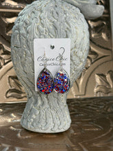 Load image into Gallery viewer, Patriot Parade Teardrop Earrings 3"; RWB32