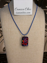 Load image into Gallery viewer, Fireworks on Maine Street Pendant; small RWB-N6