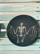 Load image into Gallery viewer, Pottery Barn Black Skeleton Plates (4)