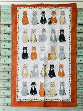Load image into Gallery viewer, Irish Linen Cat Towel - Cats Arrived