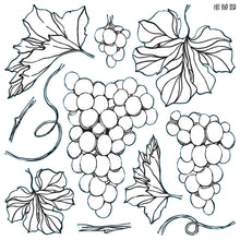 Load image into Gallery viewer, Grapes / Decor Stamps 12" x 12"  / IOD / RETIRED
