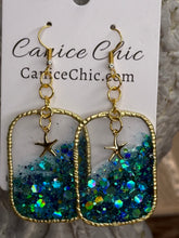 Load image into Gallery viewer, Golden Tide Starfish Earrings 3" TQS15
