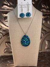 Load image into Gallery viewer, Blue Lagoon Teardrop Pendant Necklace TQSN18
