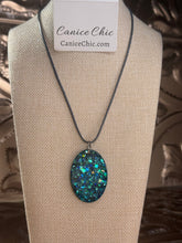 Load image into Gallery viewer, Blue Lagoon Oval Pendant Necklace TQSN20
