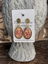Load image into Gallery viewer, Rosé Sparkle Earrings 2" PKS10
