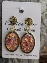 Load image into Gallery viewer, Rosé Sparkle Earrings 2" PKS10
