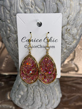 Load image into Gallery viewer, Rose Gold Teardrop Earrings 2.5" PKS16
