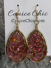 Load image into Gallery viewer, Rose Gold Teardrop Earrings 2.5" PKS16
