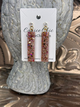 Load image into Gallery viewer, Rosé Champagne Earrings 2.5" PKS18
