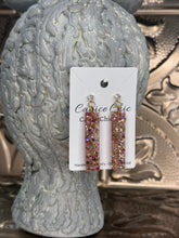 Load image into Gallery viewer, Rosé Champagne Earrings 2.5" PKS18
