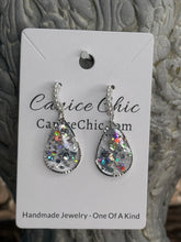 Load image into Gallery viewer, Diamond Dust Teardrop Earrings PCS1
