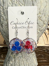 Load image into Gallery viewer, Red White &amp; Blue Earrings Light Weight 2.75"; RWB11
