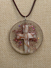Load image into Gallery viewer, Blush &amp; Belief Cross Pendant Necklace JC1
