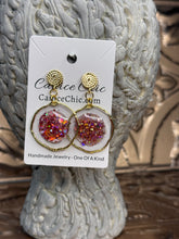 Load image into Gallery viewer, Berry Bling 18K Gold Plated Stud Earrings 2.25" PKS9
