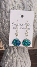 Load and play video in Gallery viewer, Ocean Currents Earrings 2.5" TQS10

