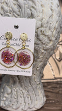 Load and play video in Gallery viewer, Berry Bling 18K Gold Plated Stud Earrings 2.25" PKS9
