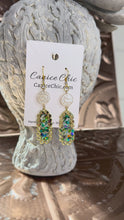 Load and play video in Gallery viewer, Enchanted Turquoise Pearl Earrings 3.25" TQS3
