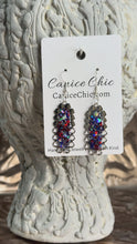 Load and play video in Gallery viewer, Americana Glam Earrings 2.25"; RWB19
