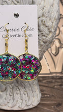 Load and play video in Gallery viewer, Raspberry Lagoon Circle Earrings 3.5" MCS1
