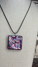 Load and play video in Gallery viewer, Firecracker Glitter Pendant Necklace RWBN1
