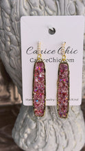 Load and play video in Gallery viewer, Pink Champagne Earrings 3" PKS15
