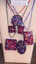 Load and play video in Gallery viewer, Fireworks on Maine Street Pendant; small RWB-N6
