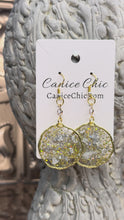 Load and play video in Gallery viewer, Champagne Stardust Earrings 2.75" G&amp;SS1
