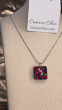 Load and play video in Gallery viewer, Firecracker Glitter Pendant; small RWB-N5
