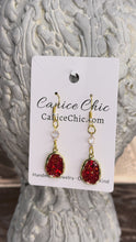 Load and play video in Gallery viewer, Ruby Sparkle Earrings - PCS3
