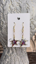 Load and play video in Gallery viewer, Stars of Independence Earrings, 2.75". RWB30
