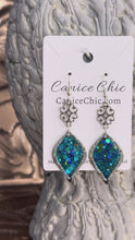 Load and play video in Gallery viewer, Ocean Jewel Earrings 2.75" TQS9
