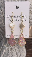 Load and play video in Gallery viewer, Blush Pink Pearl Drop Earrings 3.25" PKS3
