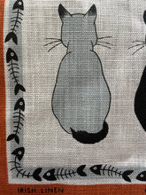 Load image into Gallery viewer, Irish Linen Cat Towel - Cats In Waiting
