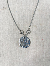 Load image into Gallery viewer, Flower Medallion Necklace with Clear Crystals
